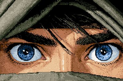 Blue-Eyed Soldier Illustration Poster.