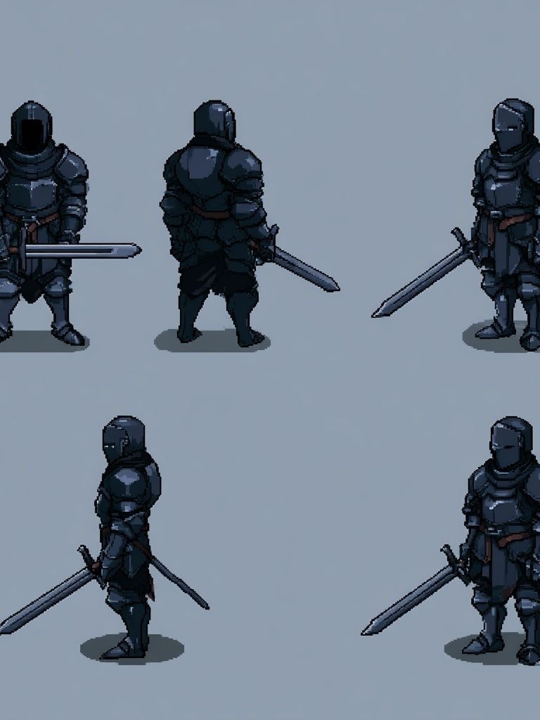 Armored Knight Character Sheet Poster. poster detail