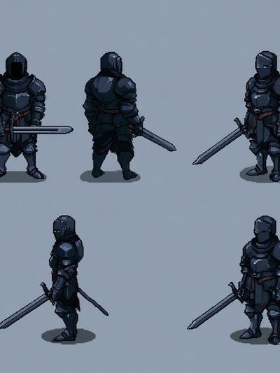 Armored Knight Character Sheet Poster.
