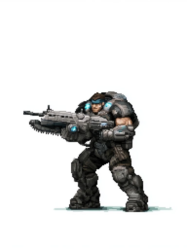 Pixel Sci-Fi Soldier Poster. poster — gaming art
