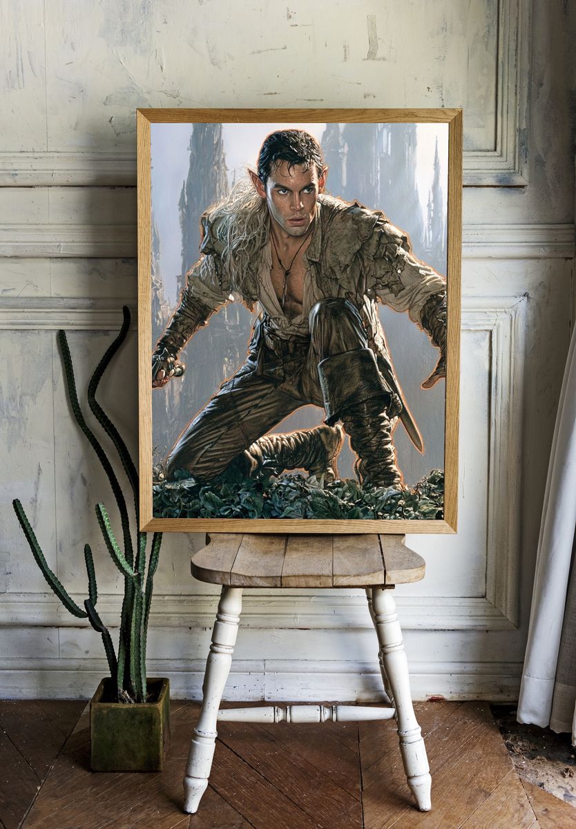 Fantasy Elf Warrior Poster. room preview