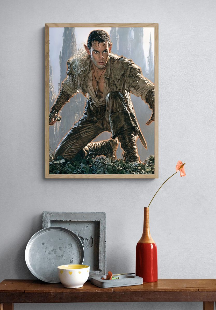 Fantasy Elf Warrior Poster. — room view 3