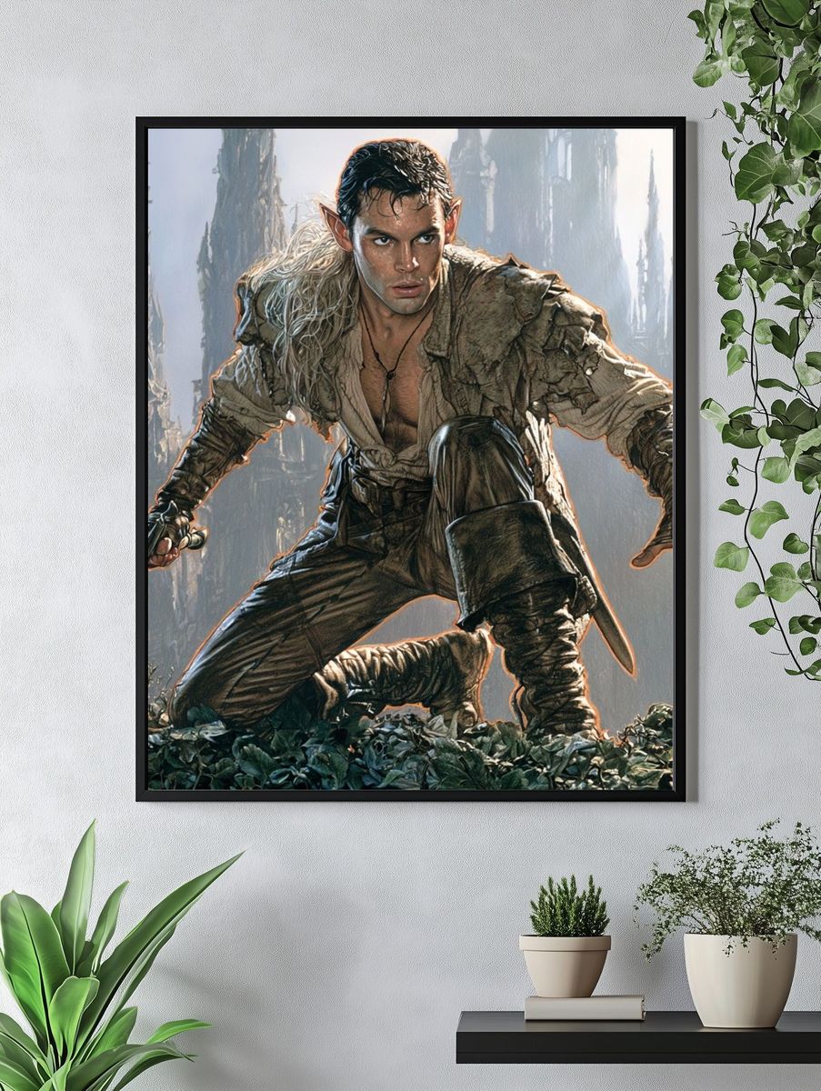 Fantasy Elf Warrior Poster. — room view 4