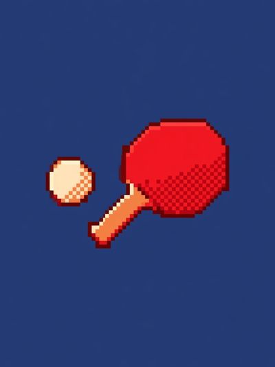 Pixel Table Tennis Poster. poster