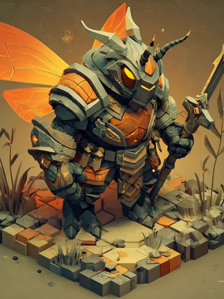 Armored Beetle Fantasy Print. poster — gaming art