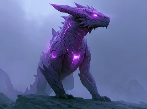 Purple Dragon Fantasy Poster. poster detail