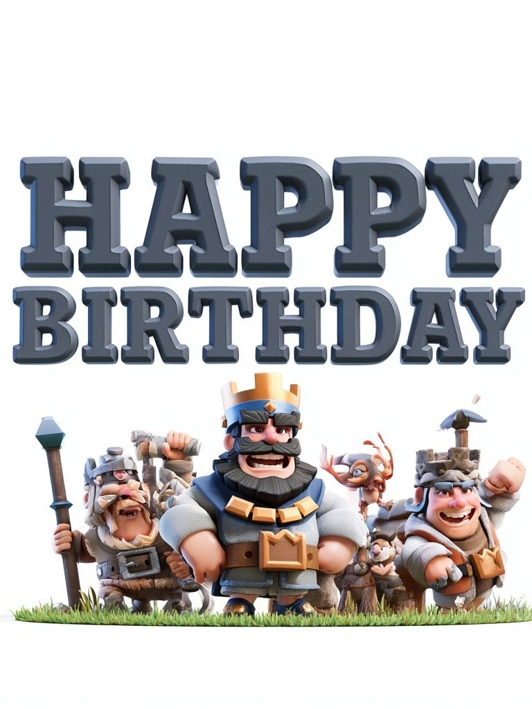 Clash Royale Happy Birthday Poster. poster — gaming art