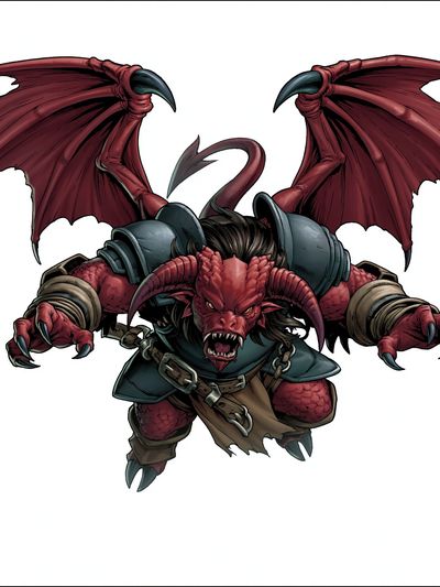 Winged Demon Fantasy Poster. poster