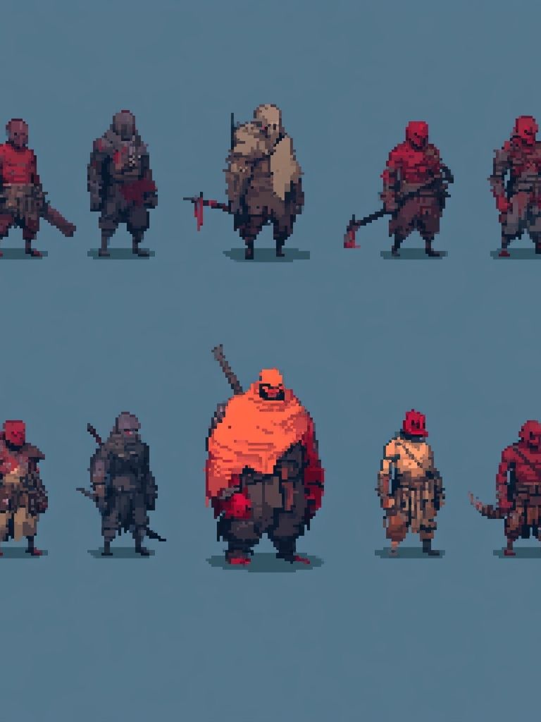 Pixel Warrior Squad Poster. poster detail