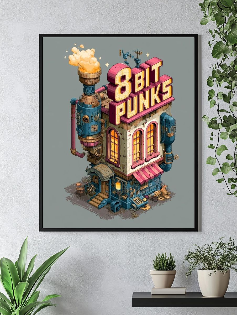 8 Bit Punks Retro Gaming Poster. — room view 4
