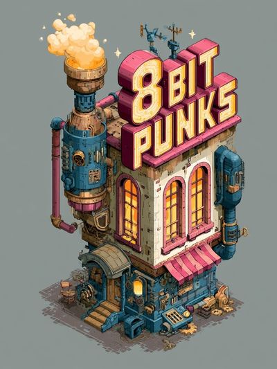 8 Bit Punks Retro Gaming Poster.