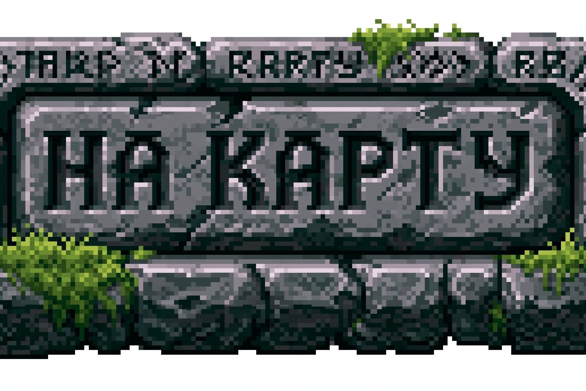 Happy Tombstone Pixel Art Poster. poster — gaming art