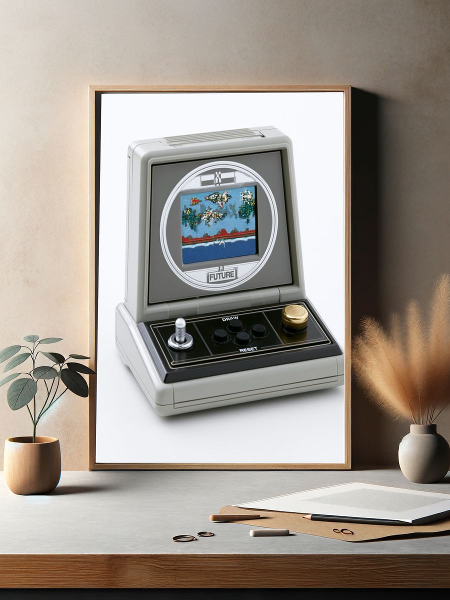 Retro Handheld Game Console Poster. — room view 2