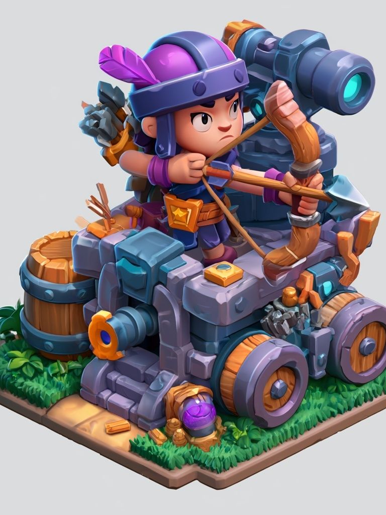 Fantasy Archer Siege Illustration Poster. poster — gaming art