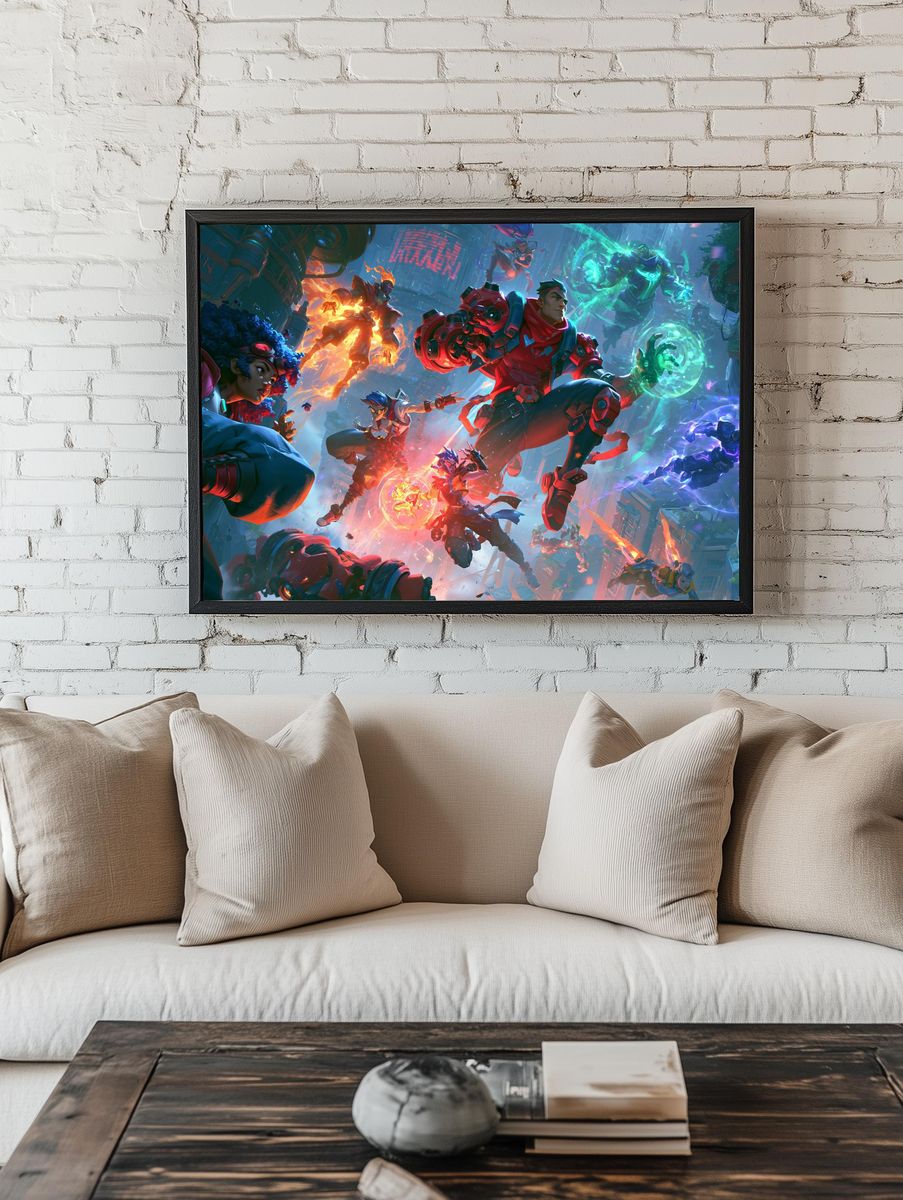 Arcane Champions Battle Illustration Poster. — room view 1