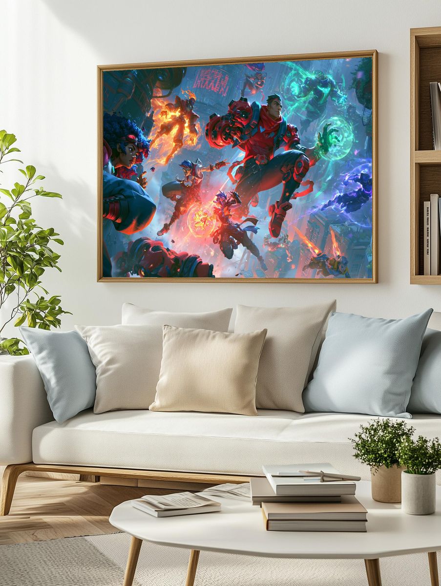 Arcane Champions Battle Illustration Poster. — room view 2