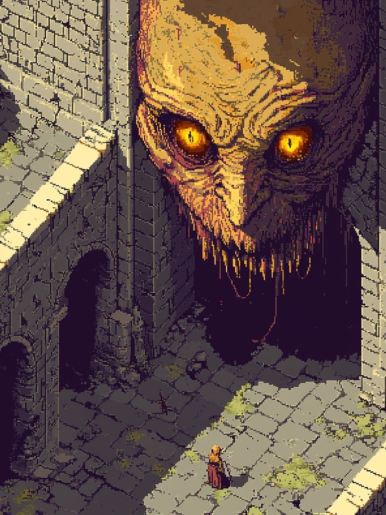 Dark Fantasy Giant Face Poster. poster detail