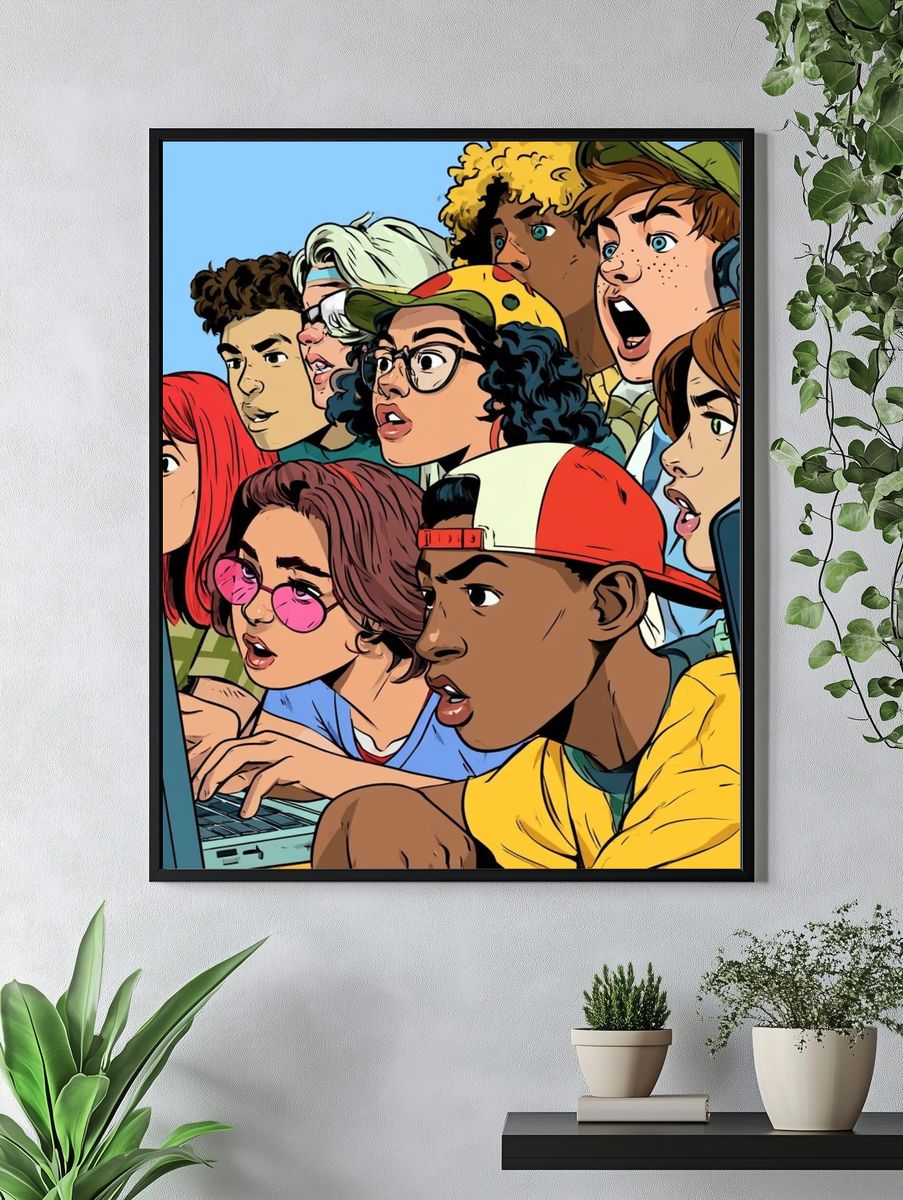 Gamer Squad Digital Art Poster. — room view 4