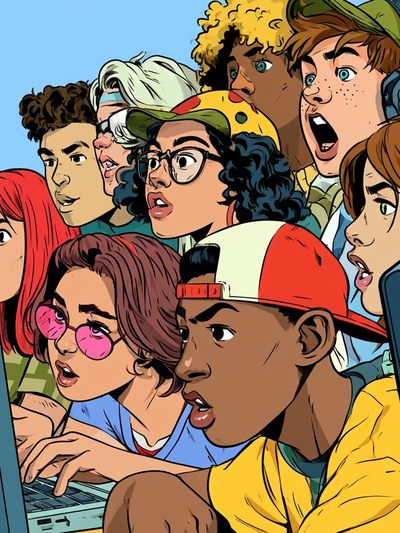 Gamer Squad Digital Art Poster. poster
