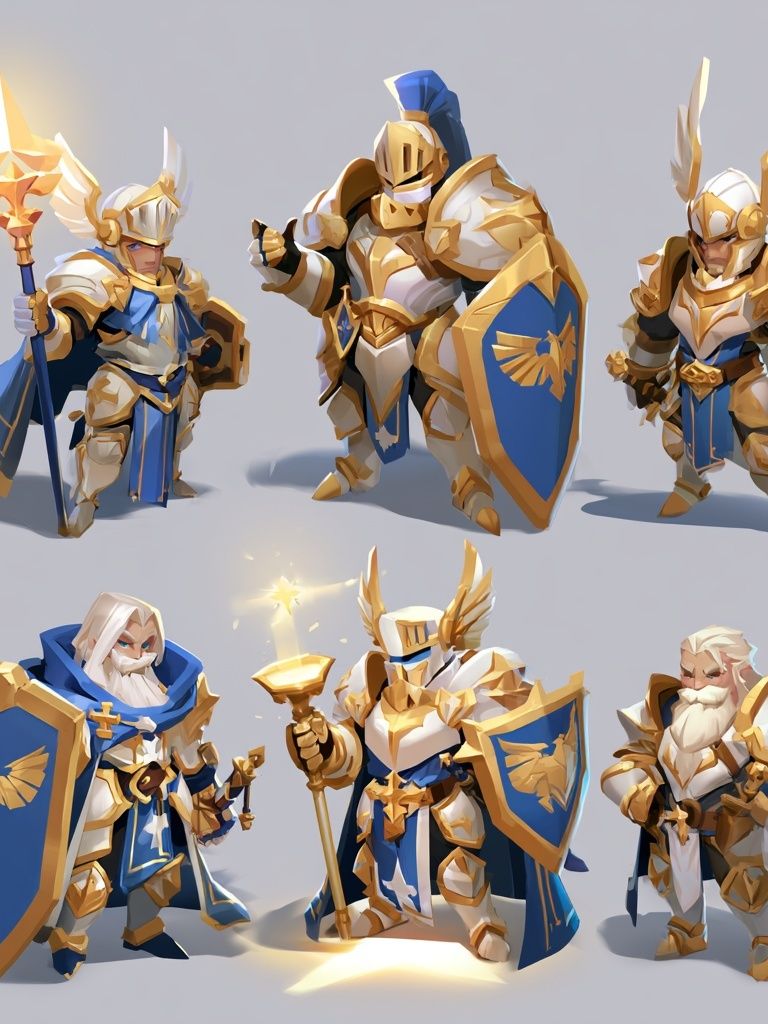 Fantasy Knight Characters Illustration Poster. poster — gaming art