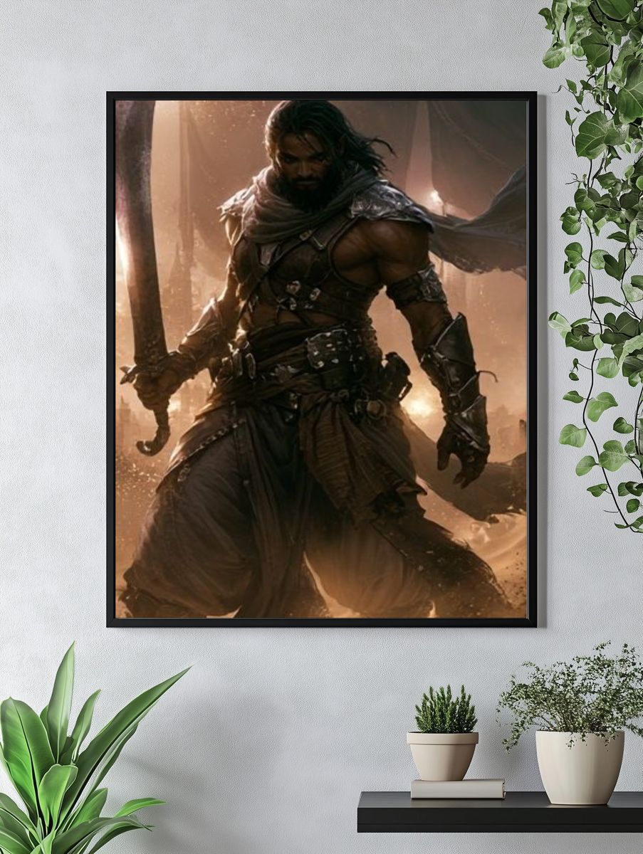 Desert Warrior Fantasy Poster. — room view 4