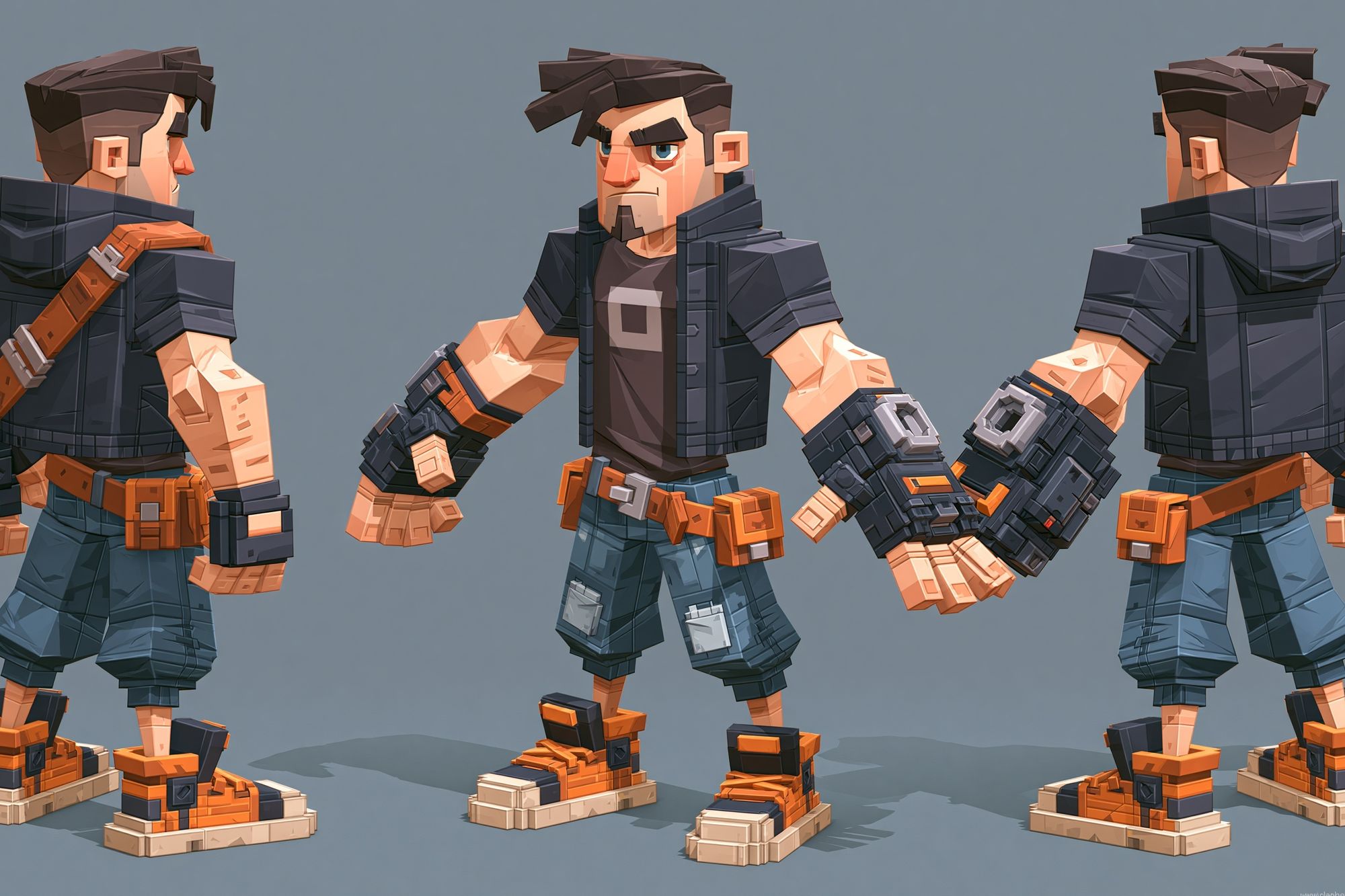 Voxel Action Hero Poster. poster — gaming art