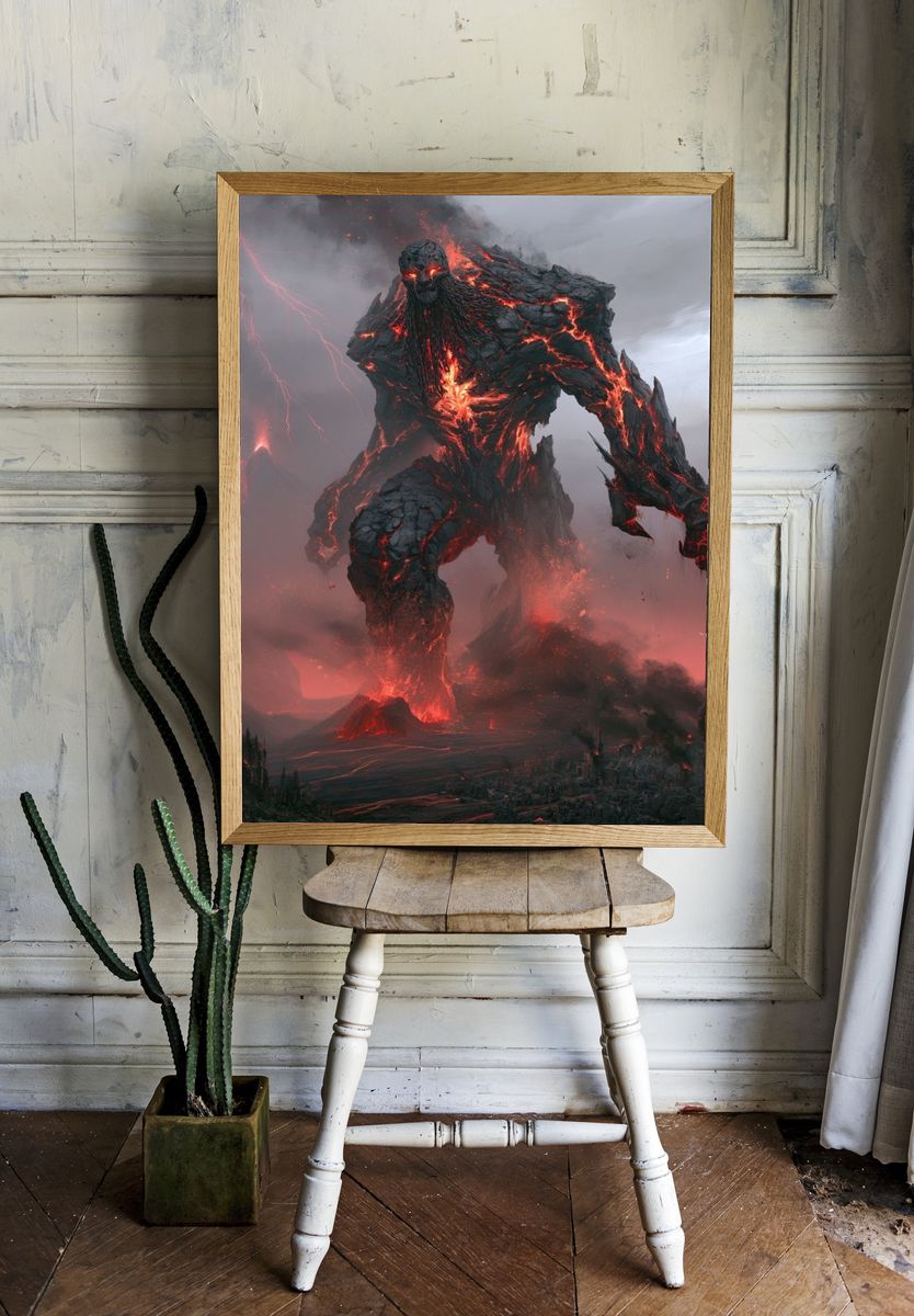 Volcanic Lava Giant Fantasy Print. — room view 1