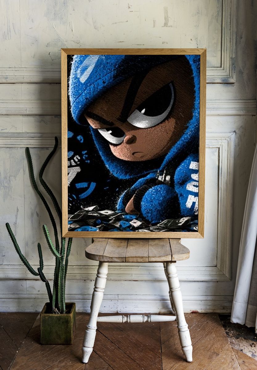 Mega Man Character Illustration Poster. — room view 1