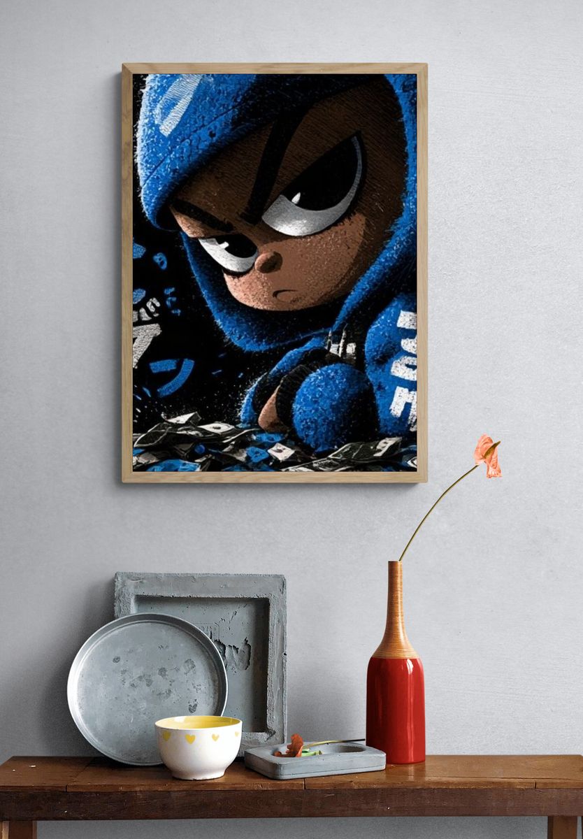 Mega Man Character Illustration Poster. — room view 3