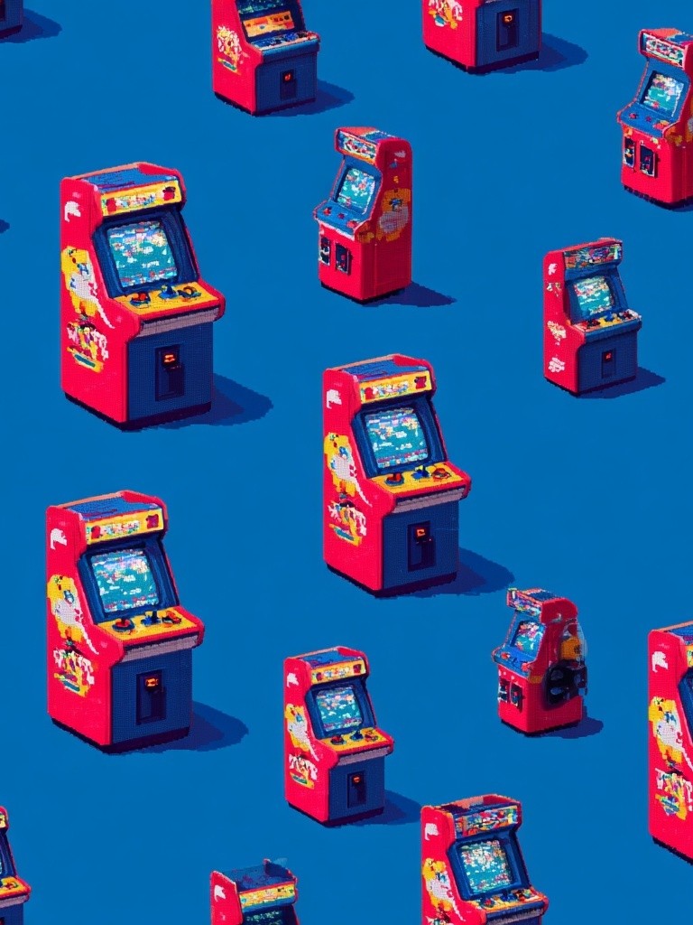 Retro Arcade Machines — Gaming Print.