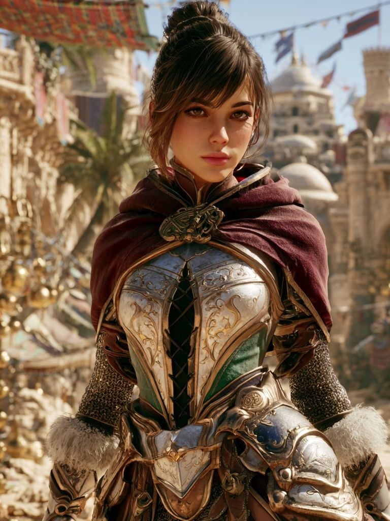 Fantasy Warrior Portrait Print. poster detail