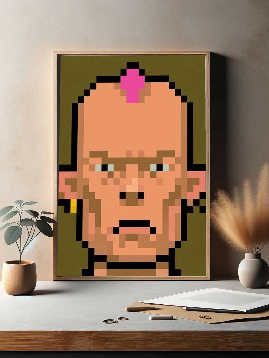 Pixel Portrait Poster. — room view 2