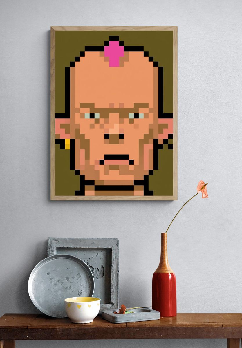 Pixel Portrait Poster. — room view 3