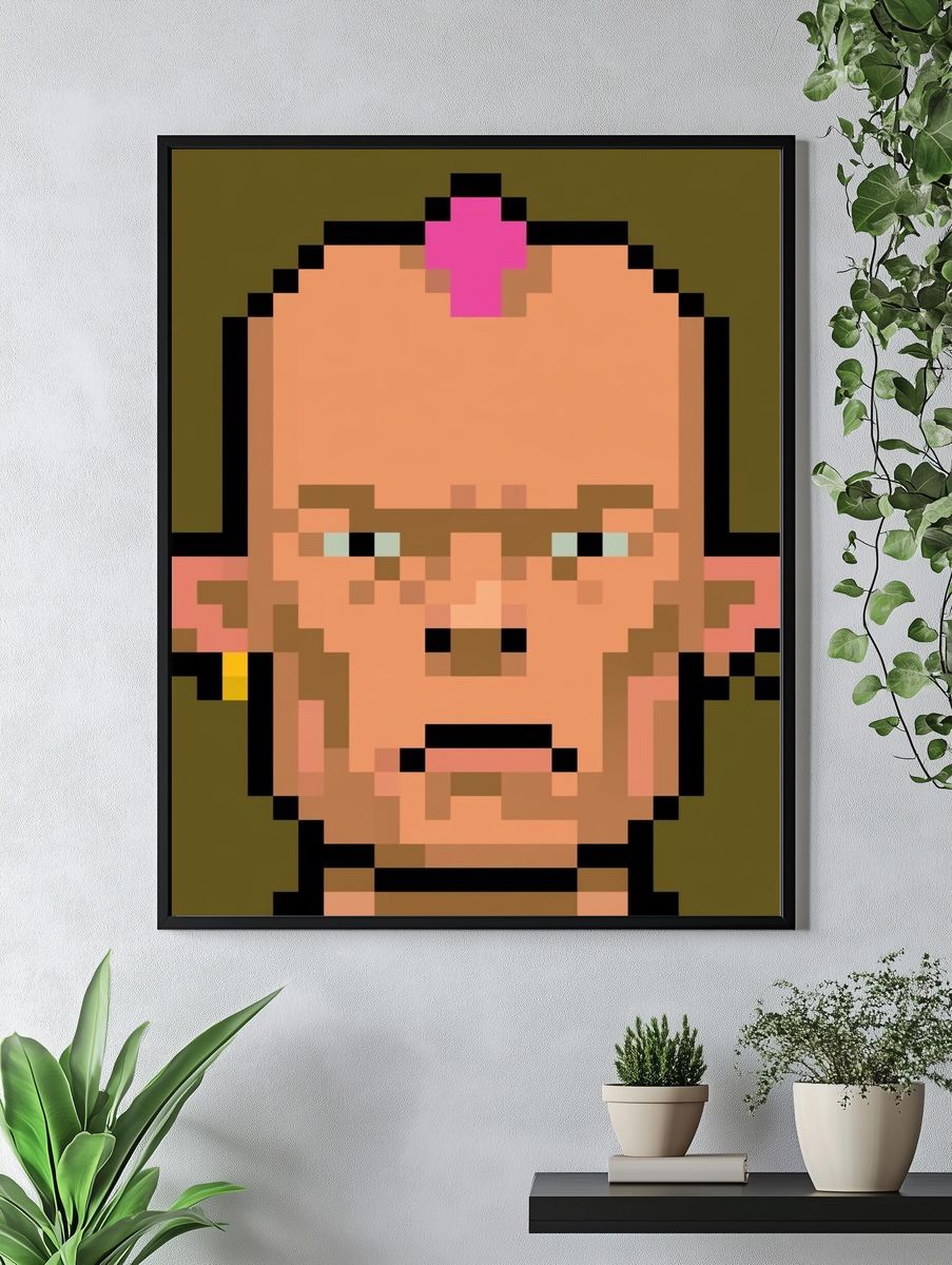 Pixel Portrait Poster. — room view 4