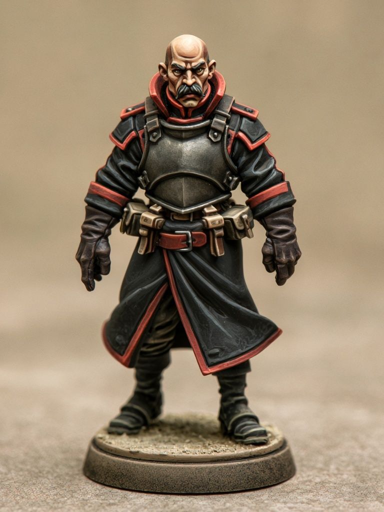 Armored Warlord Miniature Print. poster — gaming art