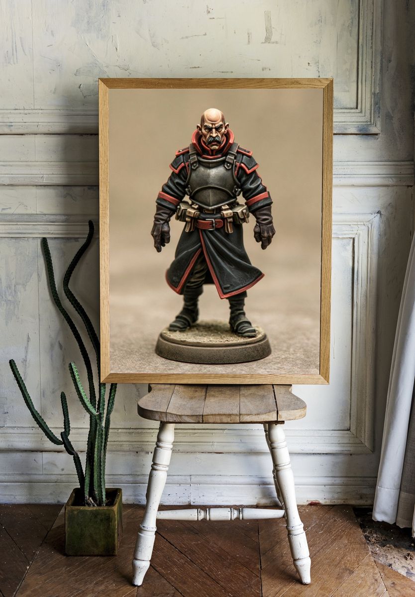 Armored Warlord Miniature Print. room preview