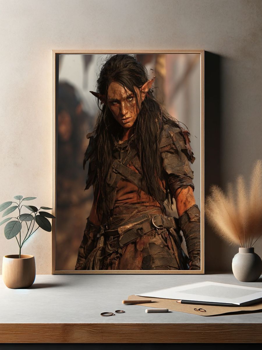 Fantasy Elf Warrior Poster. — room view 2