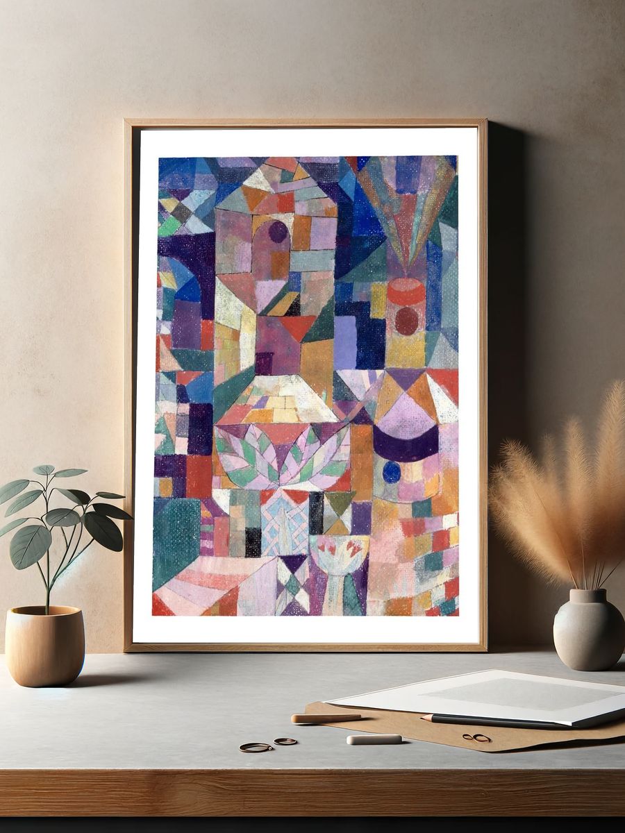 Geometric Abstract Art Poster. — room view 2