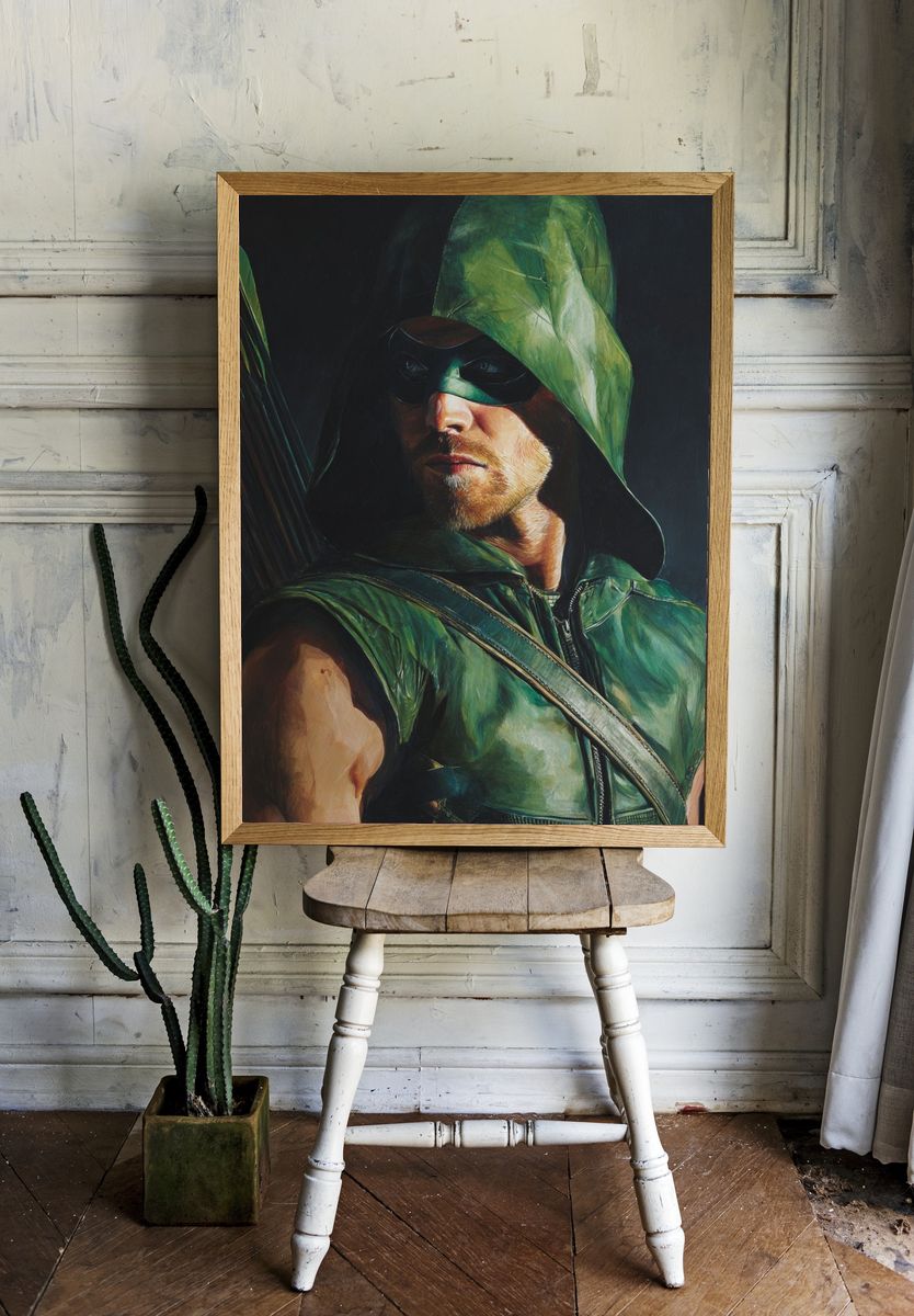 Green Arrow — Comic Art Print. — room view 1