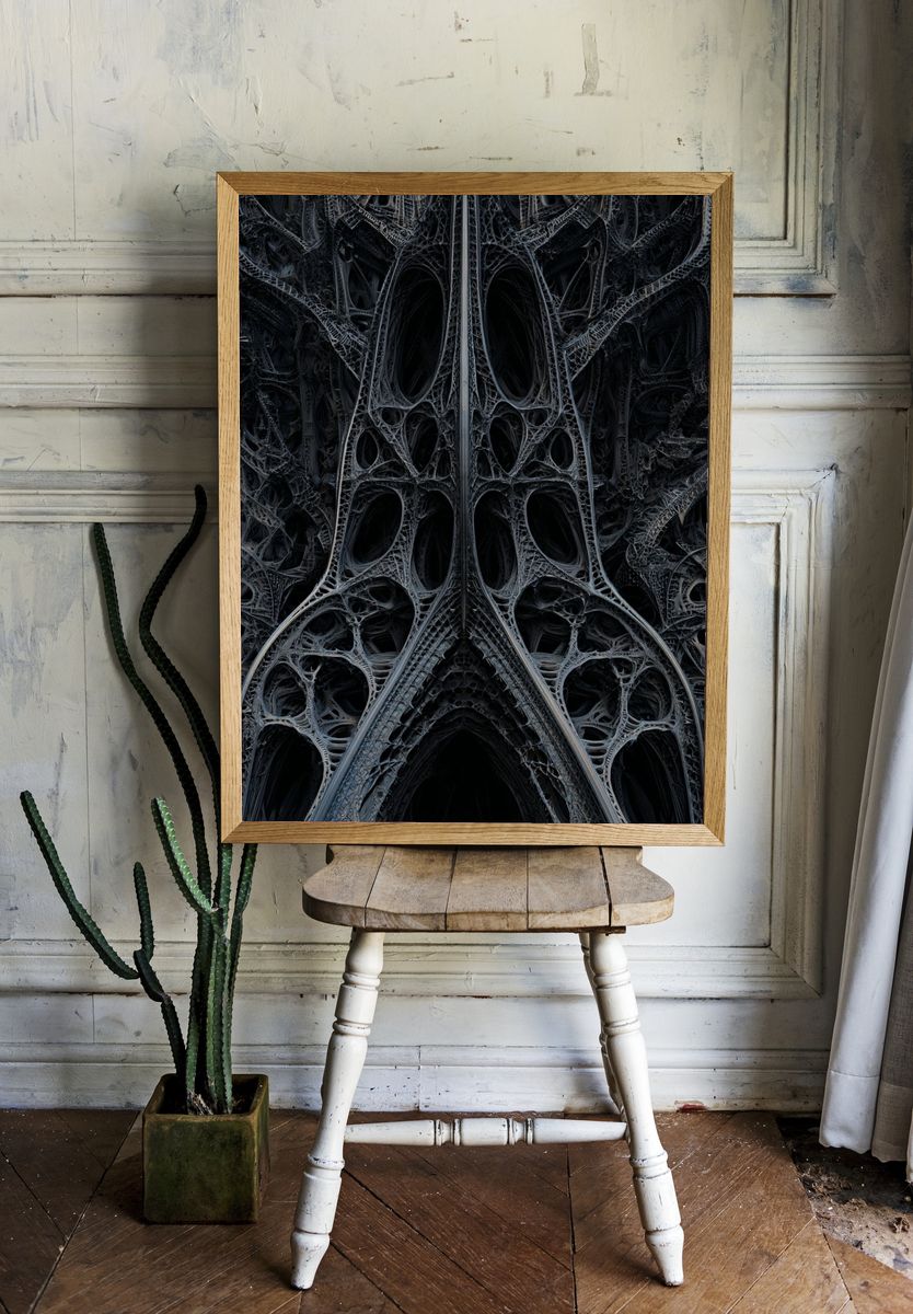 Intricate Gothic Architecture — Abstract Print room preview