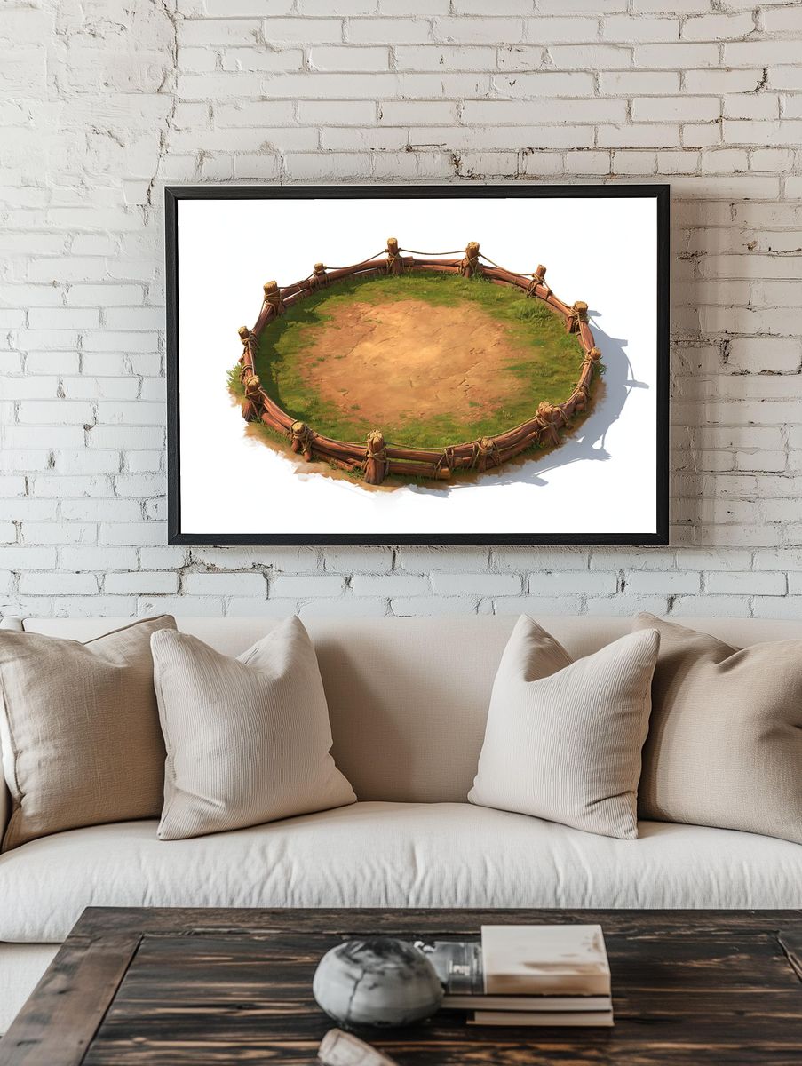 Rustic Arena Illustration Poster. room preview