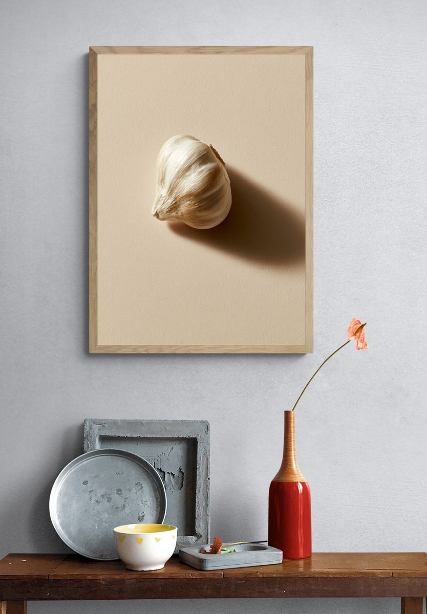 Garlic Still Life Photography Print. — room view 3