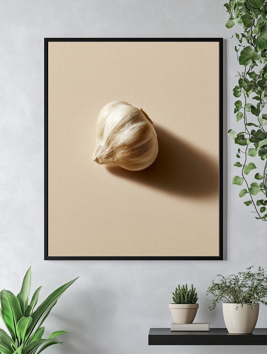 Garlic Still Life Photography Print. — room view 4