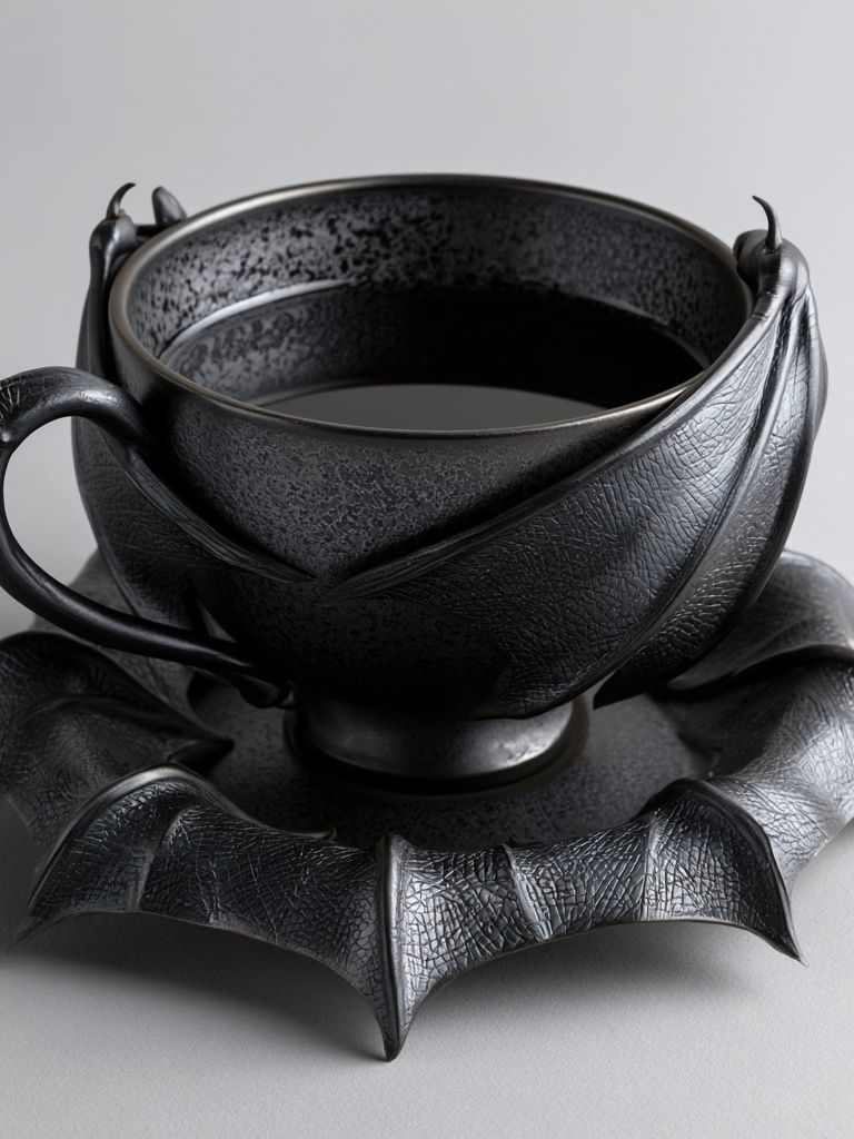 Gothic Bat Cup Still Life Poster. poster detail