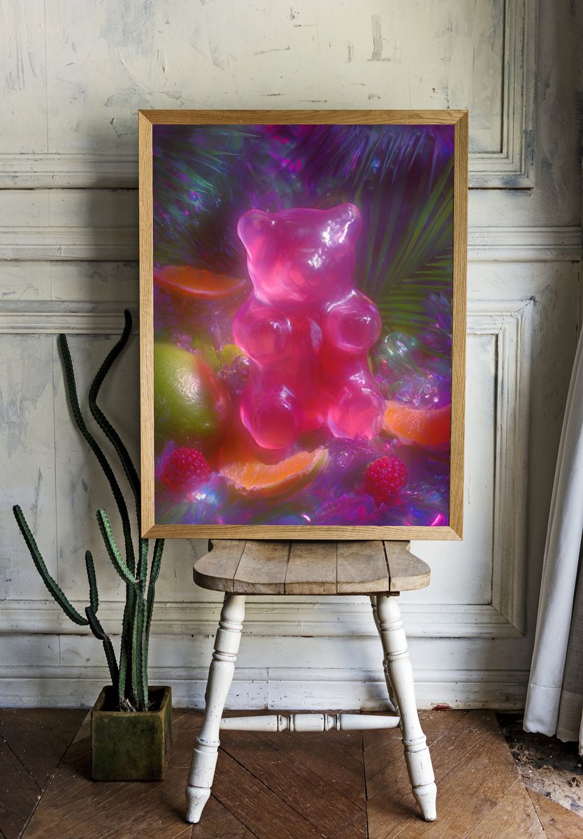 Gummy Bear Delight — Illustration Print room preview