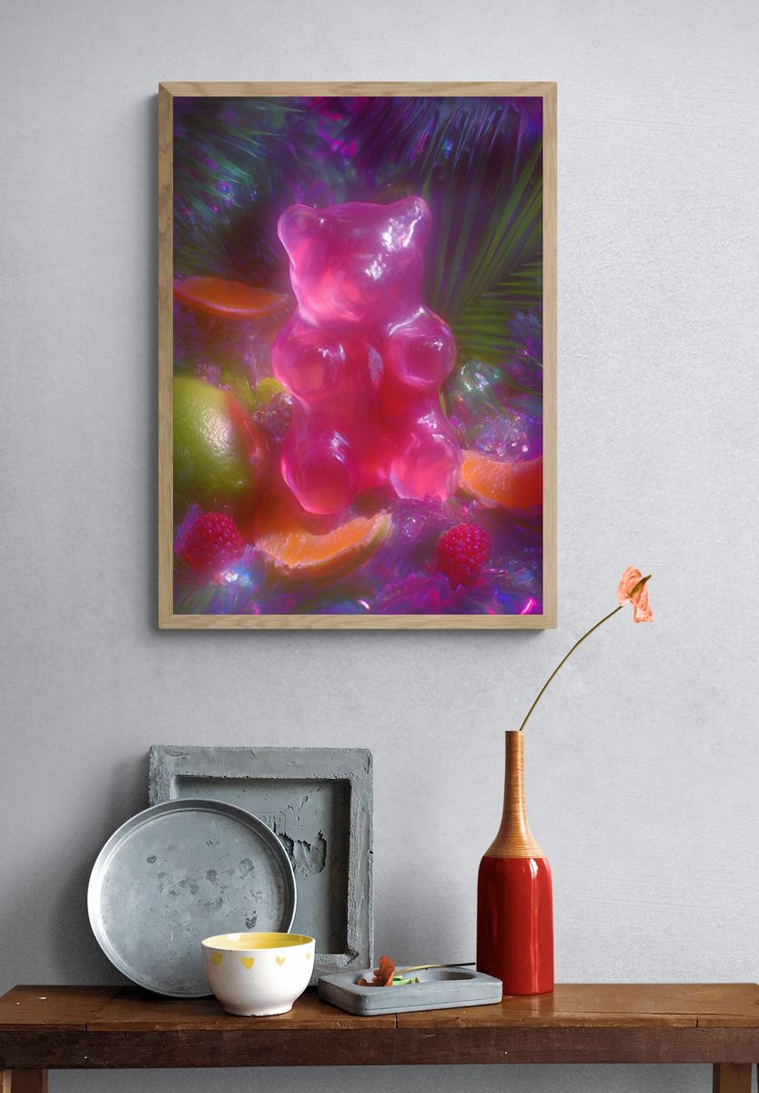 Gummy Bear Delight — Illustration Print. — room view 3