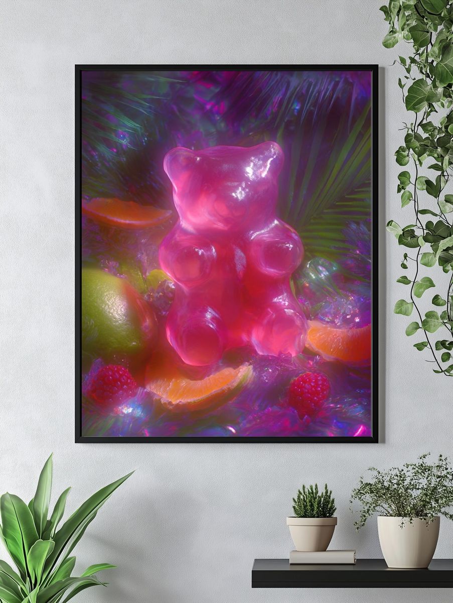 Gummy Bear Delight — Illustration Print. — room view 4