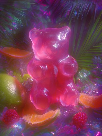 Gummy Bear Delight — Illustration Print. poster print