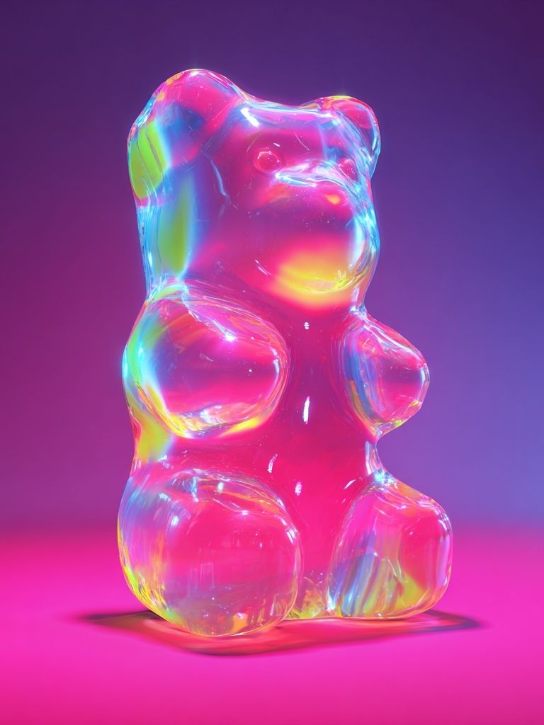 Colorful Gummy Bear — Digital Art Print. poster detail