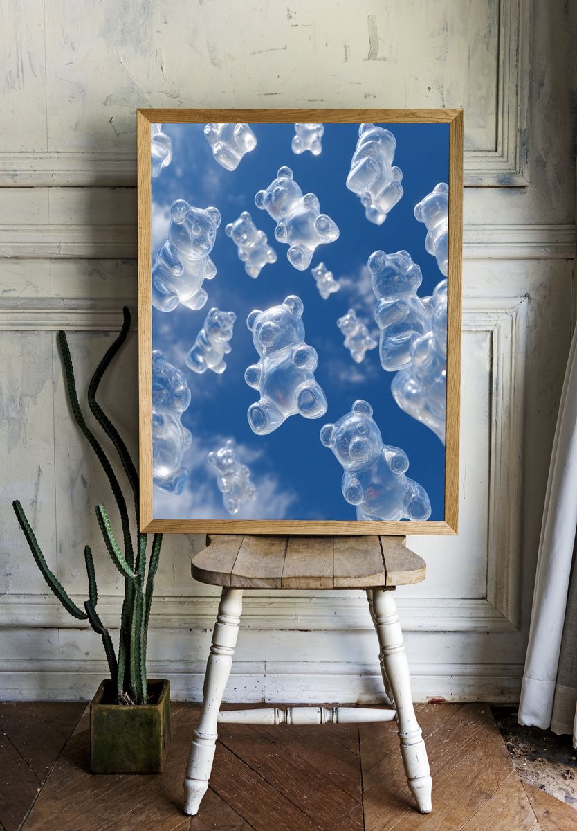 Floating Gummy Bears — Fun Print room preview